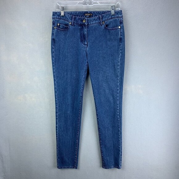 J McLaughlin Jeans Womens‎ 6x30 Blue Skinny Fit Mid Rise Stretch Medium Wash - Picture 1 of 15